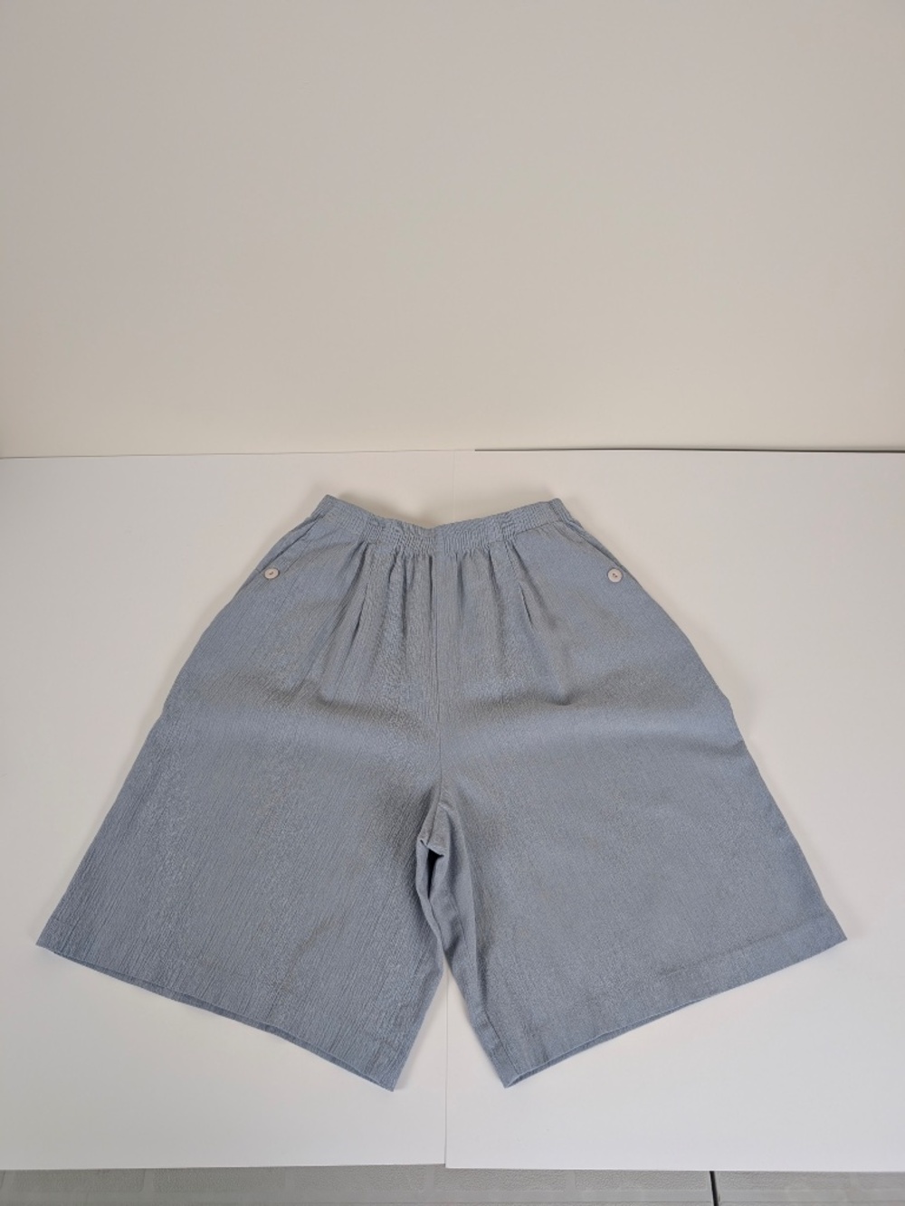 Vintage Pastel Blue Bermuda Shorts Long Size 10 Medium - Picture 5 of 7